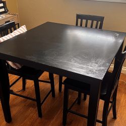 Tall Dining/kitchen (pub style) Table And 4 Chairs