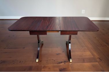 Beautiful Mahogany Expandable Dining Table with Lion Claw Feet - Expands to 66”