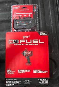 M18 high torque impact wrench w/pin detent with battery