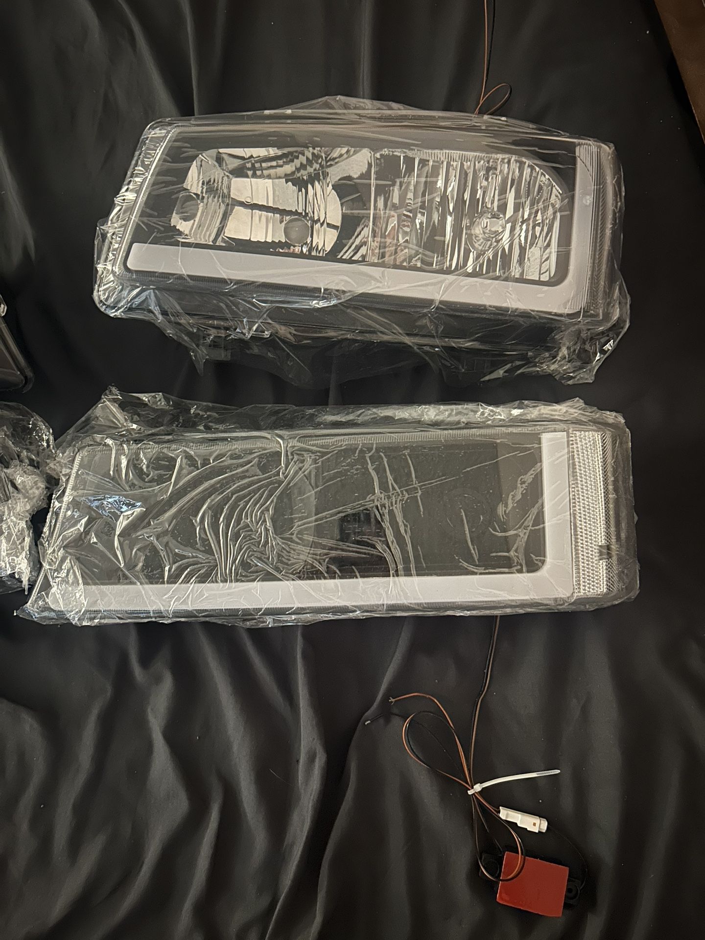 Pair Headlight Assembly Compatible with 1(contact info removed) Chevy Silverado 1(contact info removed) 3(contact info removed)