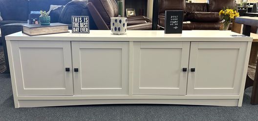 White tv stand