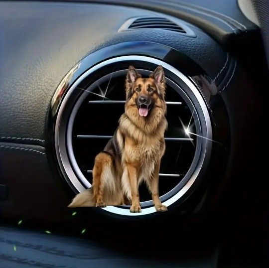 Cool 3D Print German Shepherd Car Air Freshner Vent Clip
