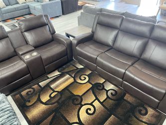 SOFÁ LOVESEAT BROWN RECLINERS