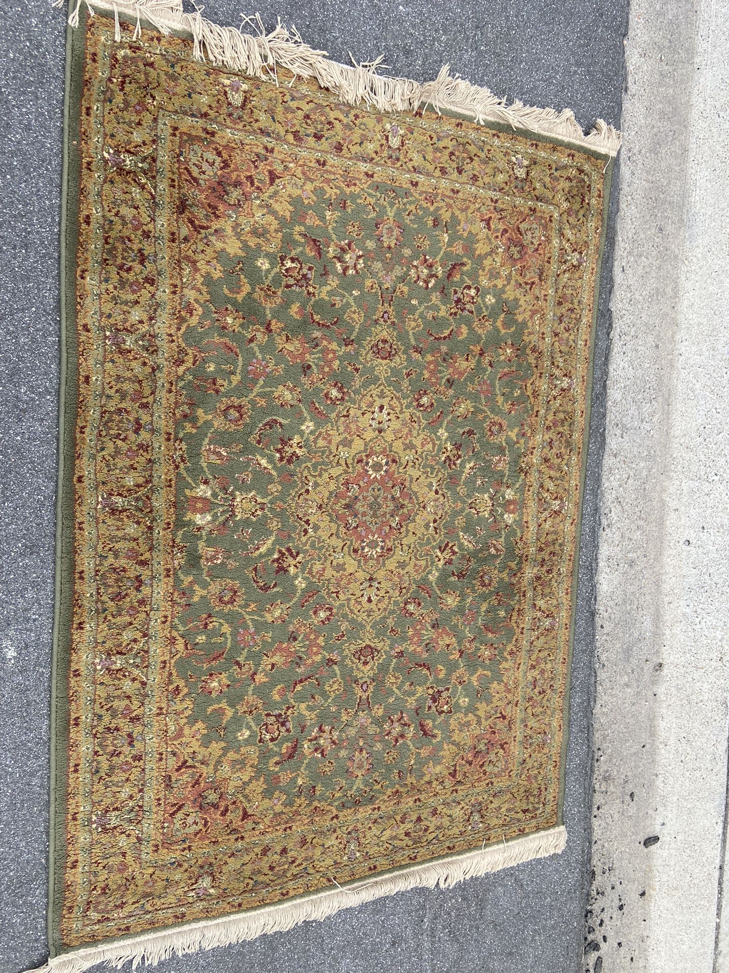 Kirman Light Green Rug