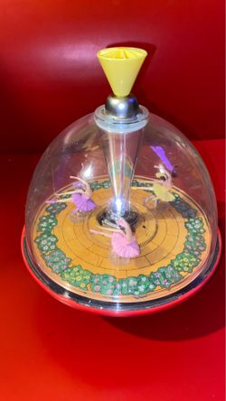 Vintage ballerina music spin top
