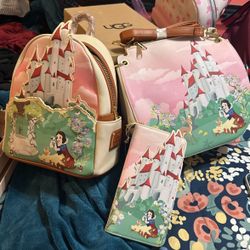 Loungefly Snow White Castles Backpack, Wallet, & Crossbody Set
