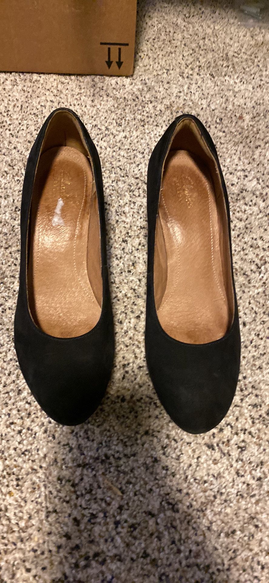 Clarks Leather Heels Size 8