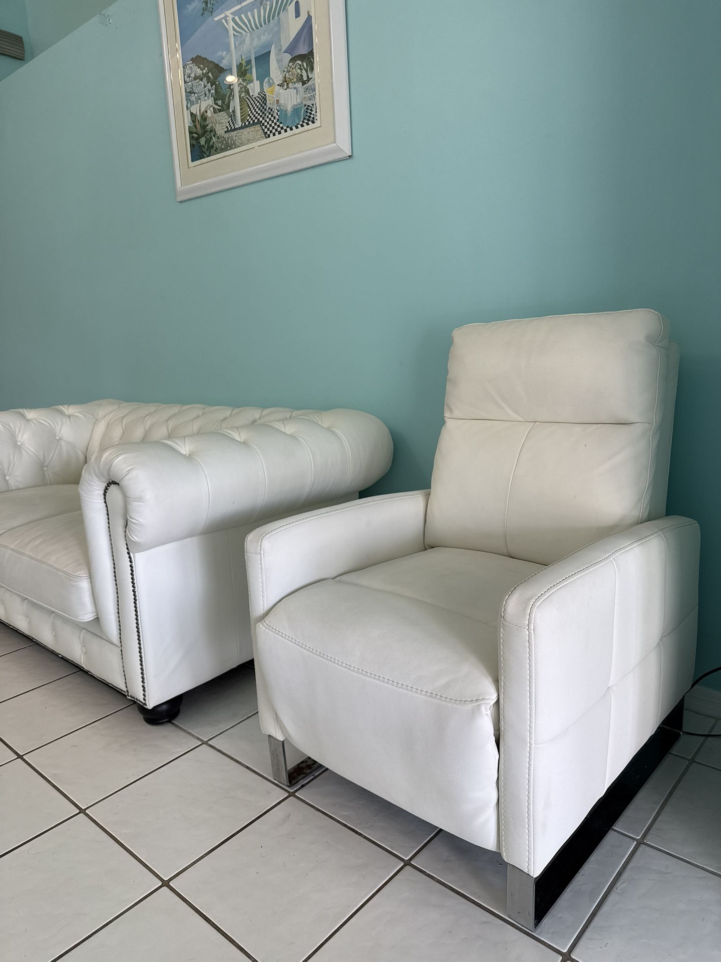 White Leather chair