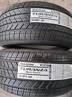 2 new tires 245/50r18 Bridgestone turanza 🤑free Installation and balance ‼️