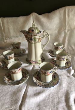 Antique China Hot Chocolate Set