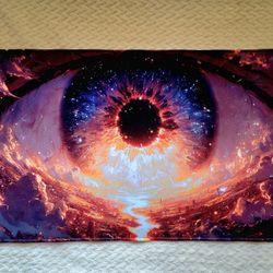 Eye Over City Big Computer Desk Mat Keyboard