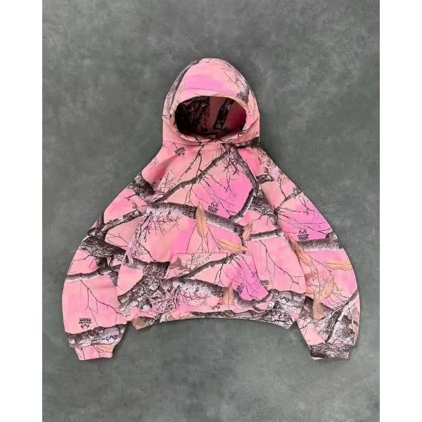 Fashion Pink Camo Hoodie Men And Woman