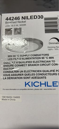 Kichler LED Flush Mount Ceiling Light Brushed Nickel