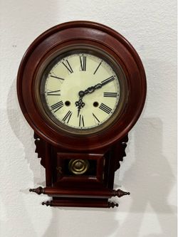Vintage Wall Clock,  Key Wind. Working ,Chiming , key is included .