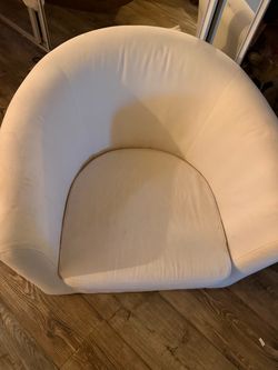 White Fabric Tub Chair IKEA