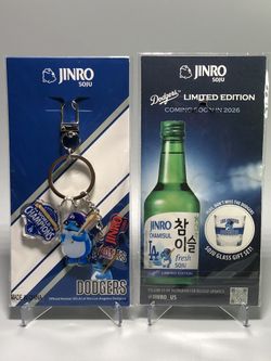 2026 Los Angeles Dodgers Championship Official Jinro Premium key chain 2 Styles