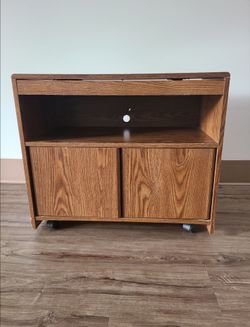 Free TV Stand Cart with Cabinet