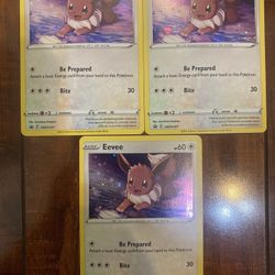 Pokemon Eevee SWSH127 Sword & Shield Black Star Promo Cosmo Holo Lot of 3 NM/M