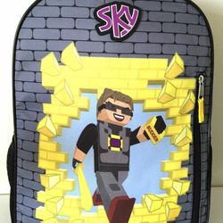 New Licensed Minecraft Sky Tube Hero Backpack 16" Large Full Sz School Bag