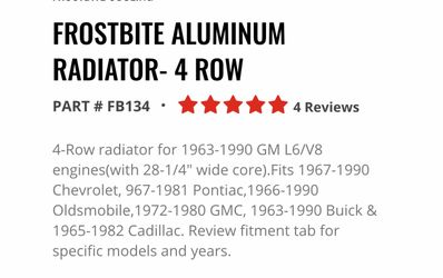 Frostbite aluminum radiator