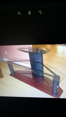 TV stand glass wood