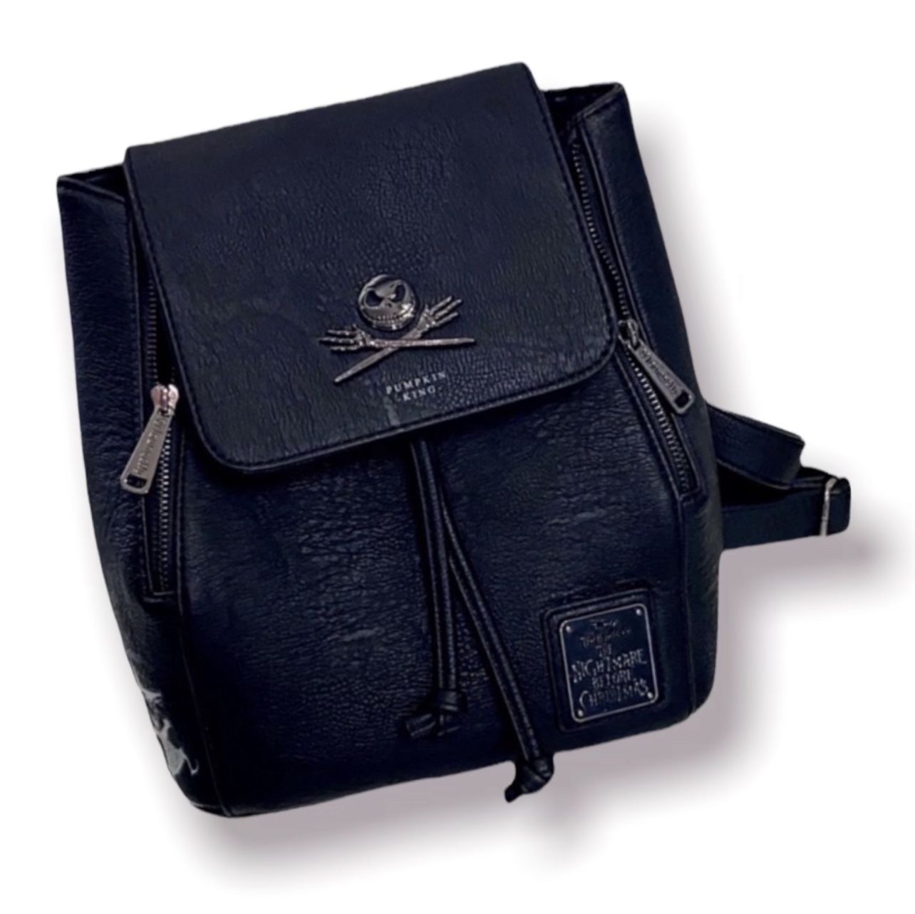 Nightmare Before Christmas Jack Skellington Leather Backpack Stylish Durable Bag