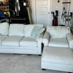 Sofa, Chair, And Ottoman