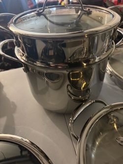 Princess house Stainless Steel Stock Pot with Glass Lid