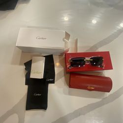 black and gold cartier glasses 