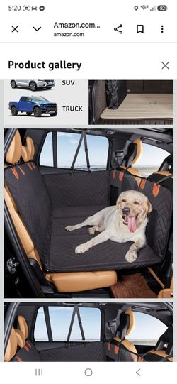 Back Seat Extender,Dog Seat Cover for Back Seat,Hard Bottom Car Seat Cover for Dogs,Dog Hammock for Car,Back Seat Pet Cover for Dogs(Black,for Car/SUV