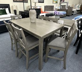 7 Pc Gray Dining Set 