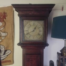 1790 Antique Long Case Oak Grandfather Clock