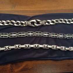 3 Stainless Steel  Bracelets 