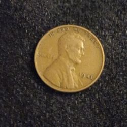 1941 No Mint Mark Lincoln Wheat Penny ERROR