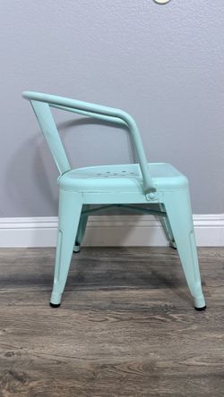 Mini Mint color industrial steel chair
