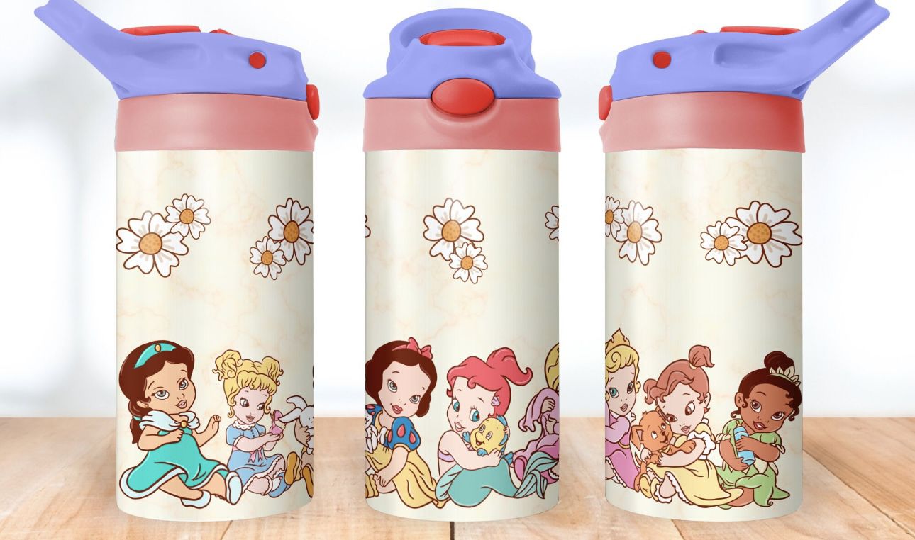 12oz Princess Kids  Water Bottles
