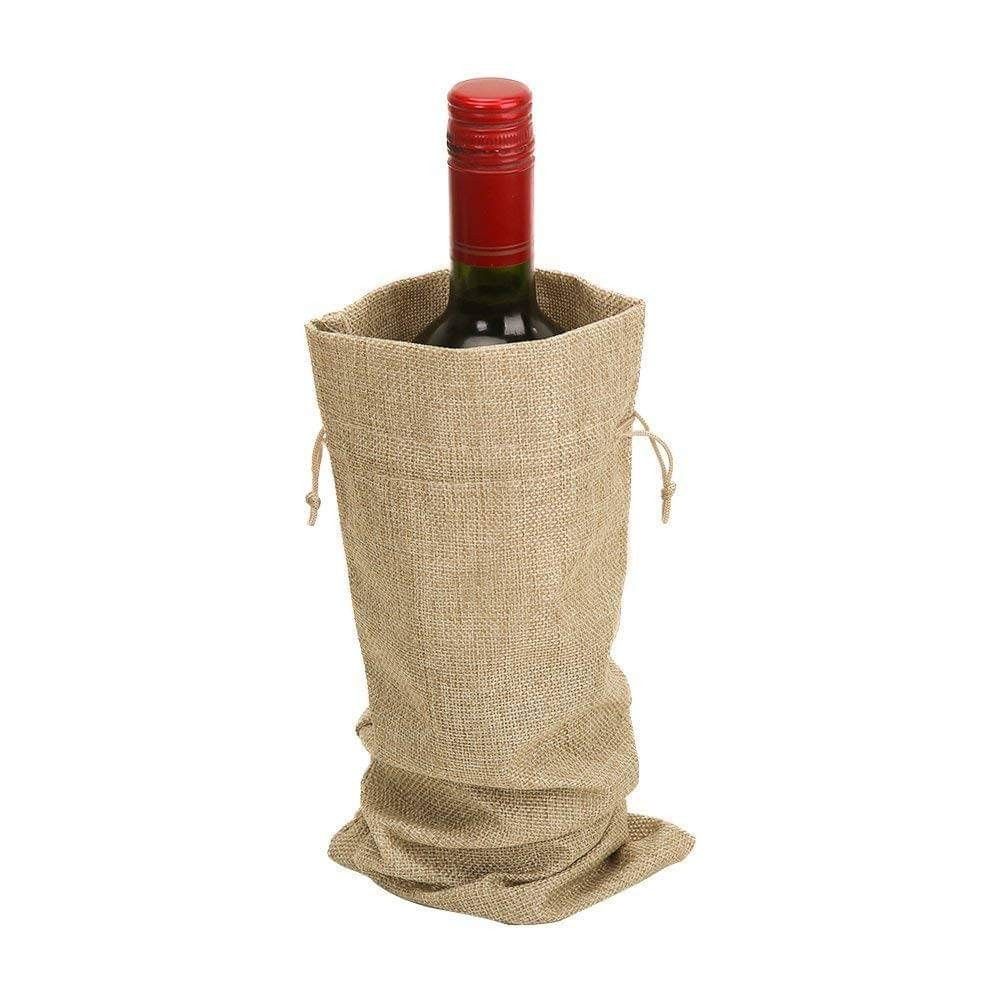 12 jute wine bags/ Gift bags