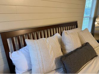 6 Piece King Size Wooden Bedroom Set - includes  Bed Frame, Armoire, Dresser with Mirror, Tall Dresser & Nightstand