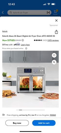 Kalorik Maxx 26 Quart Digital Air Fryer Oven AFO 46045 SS