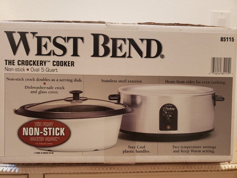 West Bend 5 Quart Crock Pot Crockery Slow Cooker - Unopened/New for Sale in  Lake Grove, OR - OfferUp