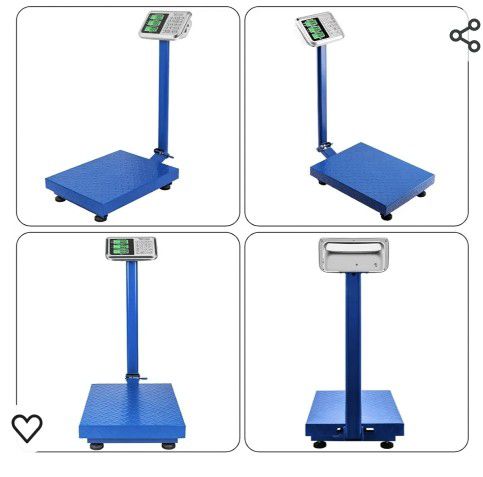  661lbs Weight Electronic Platform Scale,Digital Floor Heavy Duty Folding Scales,Stainless Steel High-Definition LCD Display,Perfect