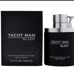 Yacht Man Black by Myrurgia 3.4 oz EDT Cologne for Men New In Box