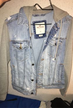 Hollister Denim jacket w/ hoodie