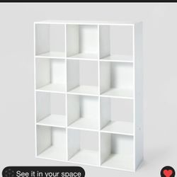 12 Cube White Shelf 