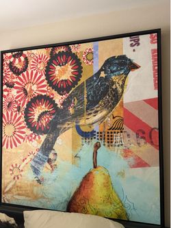 4’x4’ Bird Framed Painting
