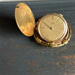 Louvic Gold Filled Swiss Pocket Watch Pendant 17 Jewels