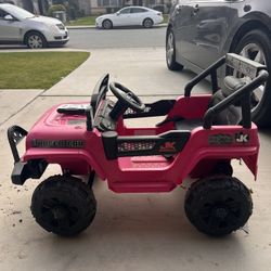 Kids 6V Pink Jeep Wrangler Ride-On w/ Remote Control & Charger