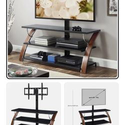 Whalen Payton 3-in-1 Flat Panel TV Stand for TVs up to 65", Brown Cherry Finish MOVING SALE !!