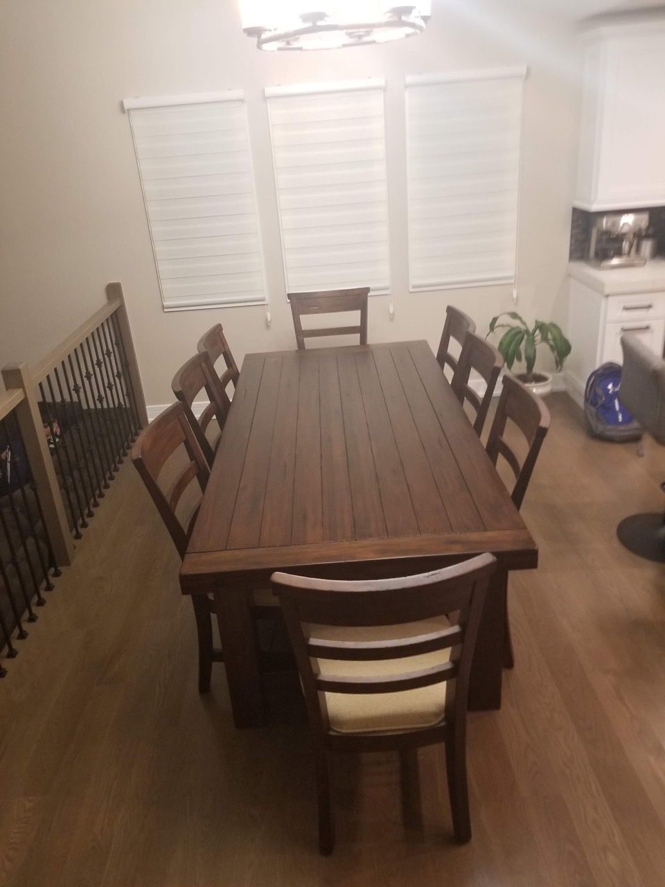 Dining table with 10 chairs