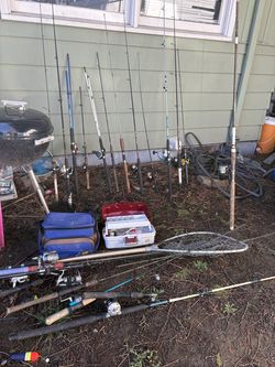 Lots of fishing poles